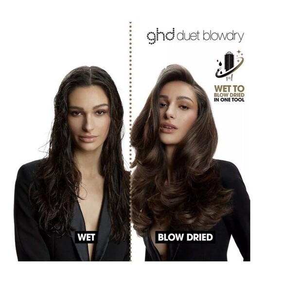 ghd Duet Blowdry Professional 2-in-1 Hair Dryer Brush  New In Box  White - Picture 5 of 7